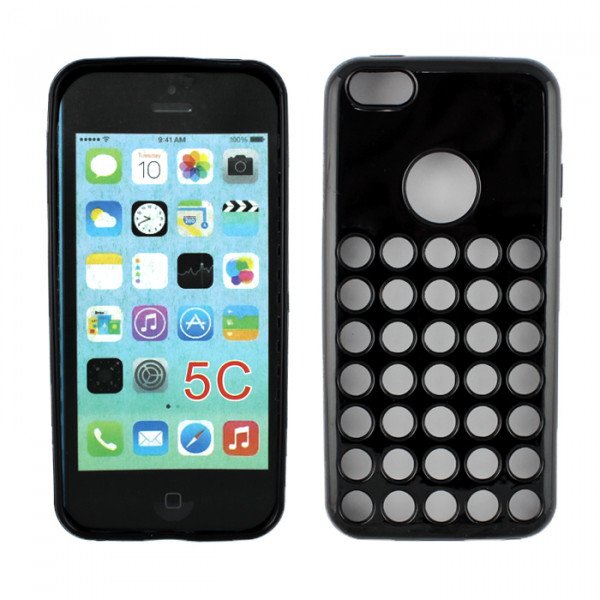 Wholesale iPhone 5C Colorful TPU Case (Black)